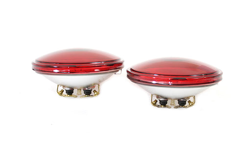 Wyatt Gatling Red 4-1/2 inch 12 Volt Sealed Beam Spotlamp Set - 33-0116