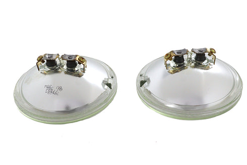 Wyatt Gatling Clear 4-1/2 inch 6 Volt Sealed Beam Spotlamp Bulb Set - 33-0160