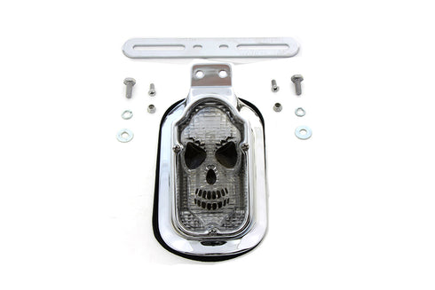 Wyatt Gatling Skull Face Tombstone Tail Lamp Clear Lens - 33-0205