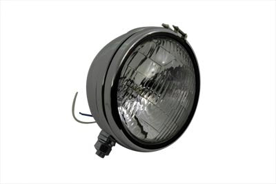 V-Twin Replica 5-3/4 inch Round Chrome Headlamp - 33-0231