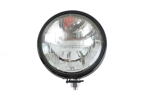 V-Twin Replica 5-3/4 inch Round Black Headlamp - 33-0233