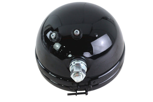 V-Twin Replica 5-3/4 inch Round Black Headlamp - 33-0233