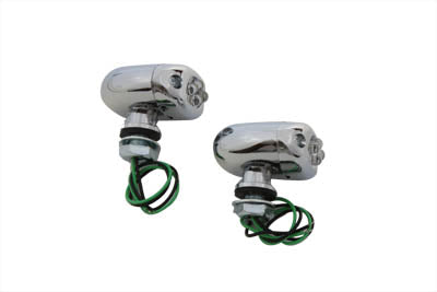 Wyatt Gatling LED Green Marker Lamp Set Center Mount - 33-0272