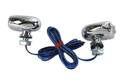 Wyatt Gatling LED Blue Marker Lamp Set Center Mount - 33-0273