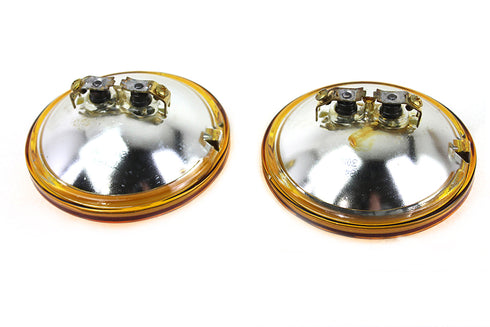 Wyatt Gatling 4-1/2 inch Amber Sealed Beam 12 Volt Spotlamp Set - 33-0297