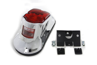 Wyatt Gatling Chrome Tombstone Tail Lamp Assembly Bulb Type - 33-0338
