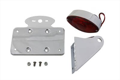 V-Twin Chrome Horizontal Cateye Tail Lamp Kit - 33-0345