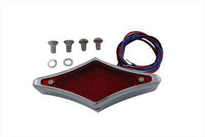 Wyatt Gatling Chrome Diamond LED Flat Back Tail Lamp - 33-0354