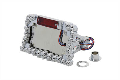 Wyatt Gatling Chrome Skull Style Tail Lamp Assembly - 33-0383