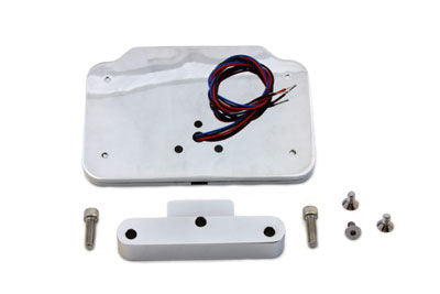 Wyatt Gatling Chrome Tail Lamp and License Plate Holder Plain Style - 33-0388