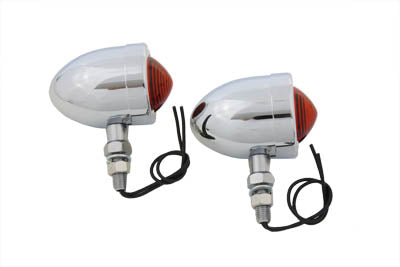 Wyatt Gatling Chrome Red Marker Lamp Set - 33-0425