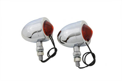 Wyatt Gatling Chrome Red Marker Lamp Set - 33-0425