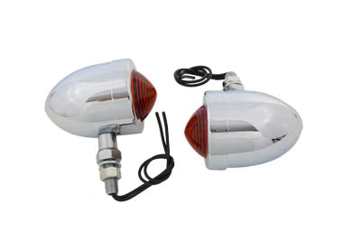 Wyatt Gatling Chrome Red Marker Lamp Set - 33-0425