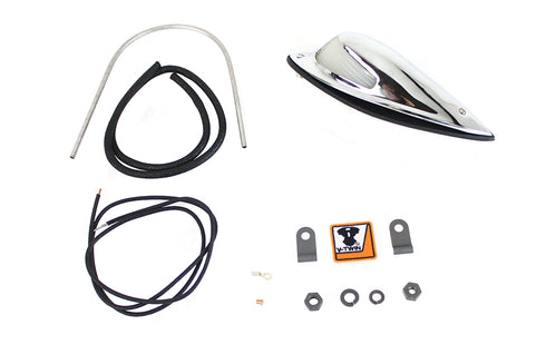 V-Twin Replica Fender Lamp with Glass Lens 12 Volt - 33-0429