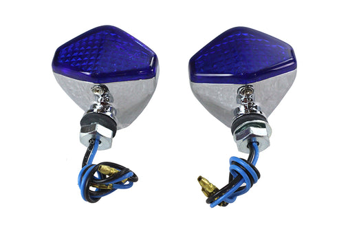 Wyatt Gatling LED Diamond Blue Lens Marker Lamp Set - 33-0448