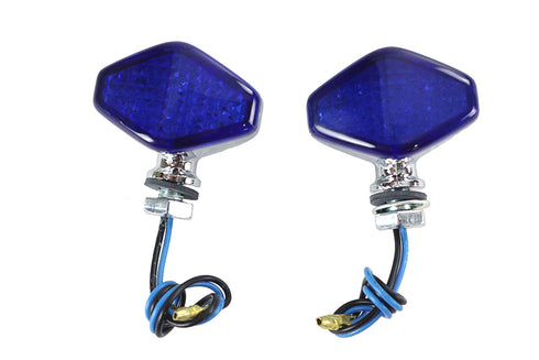 Wyatt Gatling LED Diamond Blue Lens Marker Lamp Set - 33-0448