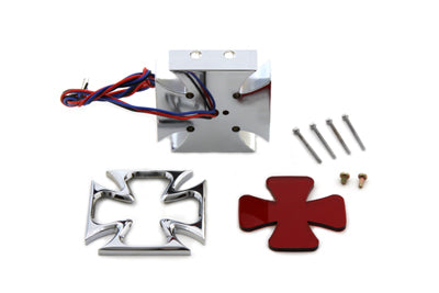 Wyatt Gatling Chrome Billet Maltese Style Tail Lamp - 33-0455