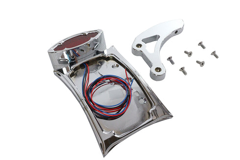 Wyatt Gatling Chrome Curved Odin Style Tail Lamp Kit - 33-0462