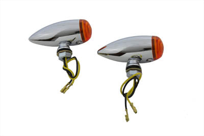 Wyatt Gatling Mini LED Bullet Amber Lens Marker Lamp Set - 33-0473