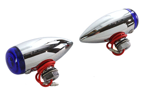 Wyatt Gatling Mini LED Bullet Blue Lens Marker Lamp Set - 33-0474