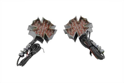 Wyatt Gatling Fireman Cross Turn Signal Set Short Stud Type - 33-0483