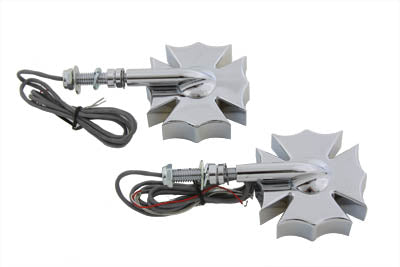 Wyatt Gatling Fireman Cross Turn Signal Set Short Stud Type - 33-0483