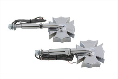 Wyatt Gatling Fireman Cross Turn Signal Set Long Stud - 33-0484