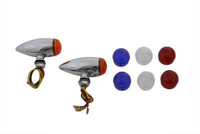 Wyatt Gatling Mini Amber LED Bullet Lens Marker Lamp Set - 33-0486