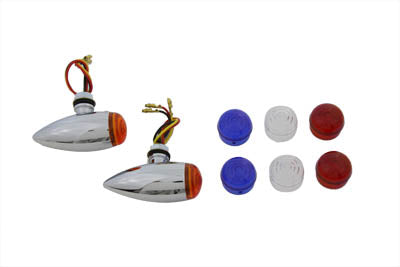 Wyatt Gatling Mini Amber LED Bullet Lens Marker Lamp Set - 33-0486