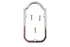 Wyatt Gatling Chrome Tombstone Tail Lamp Trim Rim - 33-0528