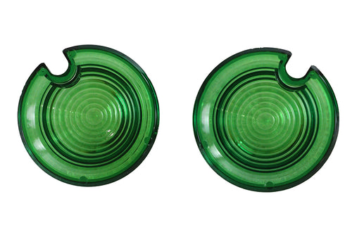 Wyatt Gatling Bullet Style Marker Lamp Green Lens Set - 33-0572