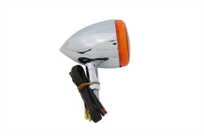 Wyatt Gatling Chrome Front Torpedo Style Turn Signal - 33-0598