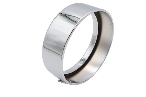 Wyatt Gatling 5-3/4 inch Outer Headlamp Chrome Frenched Trim Ring - 33-0607