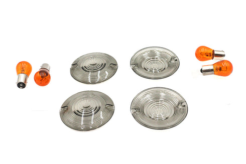 Wyatt Gatling Turn Signal Flat Style Lens Kit Smoked - 33-0616