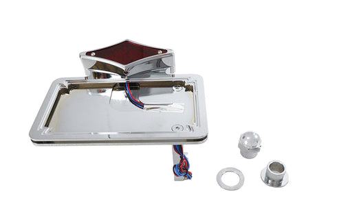 V-Twin Diamond LED Tail Lamp Assembly Horizontal Style - 33-0633