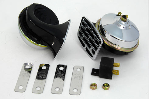 Wyatt Gatling Chrome 12 Volt Twin Horn Set - 33-0648