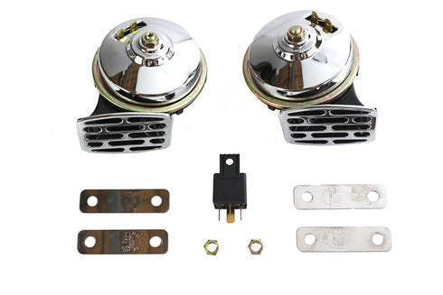 Wyatt Gatling Chrome 12 Volt Twin Horn Set - 33-0648