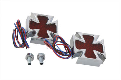 Wyatt Gatling Chrome Maltese Marker Lamp Set - 33-0671