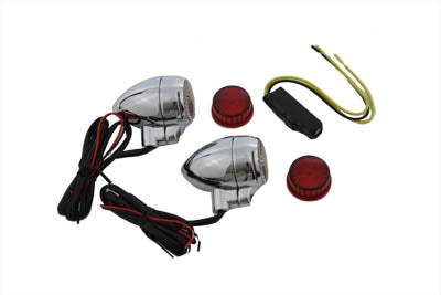 Wyatt Gatling Clear Lens with Red LEDs Marker Lamp Set - 33-0674