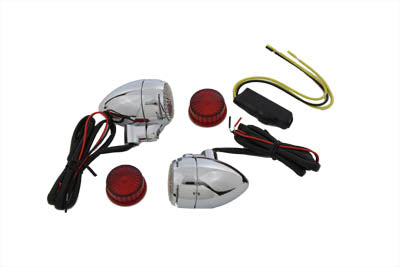 Wyatt Gatling Clear Lens with Red LEDs Marker Lamp Set - 33-0674