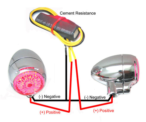 Wyatt Gatling Clear Lens with Red LEDs Marker Lamp Set - 33-0674