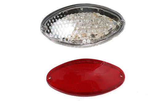 Wyatt Gatling Chrome Cateye Stepped Design Tail Lamp - 33-0680