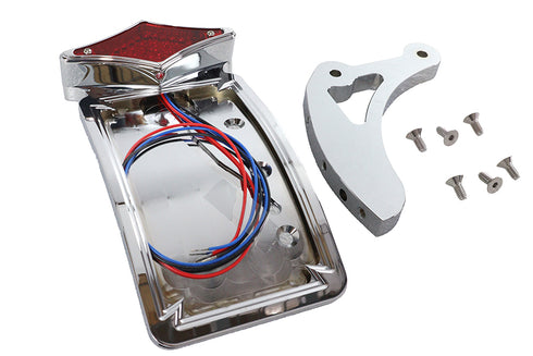 V-Twin Chrome Curved Diamond Style Tail Lamp Kit - 33-0685