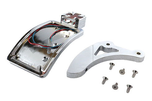 V-Twin Chrome Curved Maltese Style Tail Lamp Kit - 33-0687