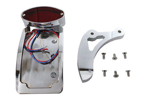 V-Twin Chrome Curved Cateye Style Tail Lamp Kit - 33-0690