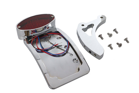 V-Twin Chrome Curved Cateye Style Tail Lamp Kit - 33-0690