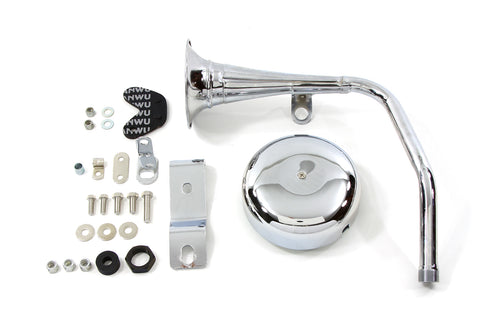 Wyatt Gatling Trumpet Style 12 Volt Chrome Horn Kit - 33-0699