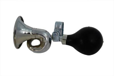 Wyatt Gatling Classic Bugle Style Chrome Squeeze Horn - 33-0702