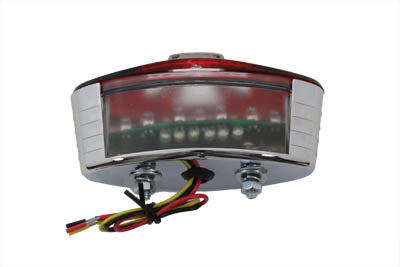 Wyatt Gatling Oval Tail Lamp with Maltese Inset Red - 33-0749