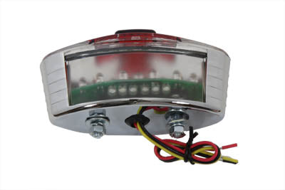 Wyatt Gatling Oval Tail Lamp with Maltese Inset Clear Lens with Red Cross - 33-0750